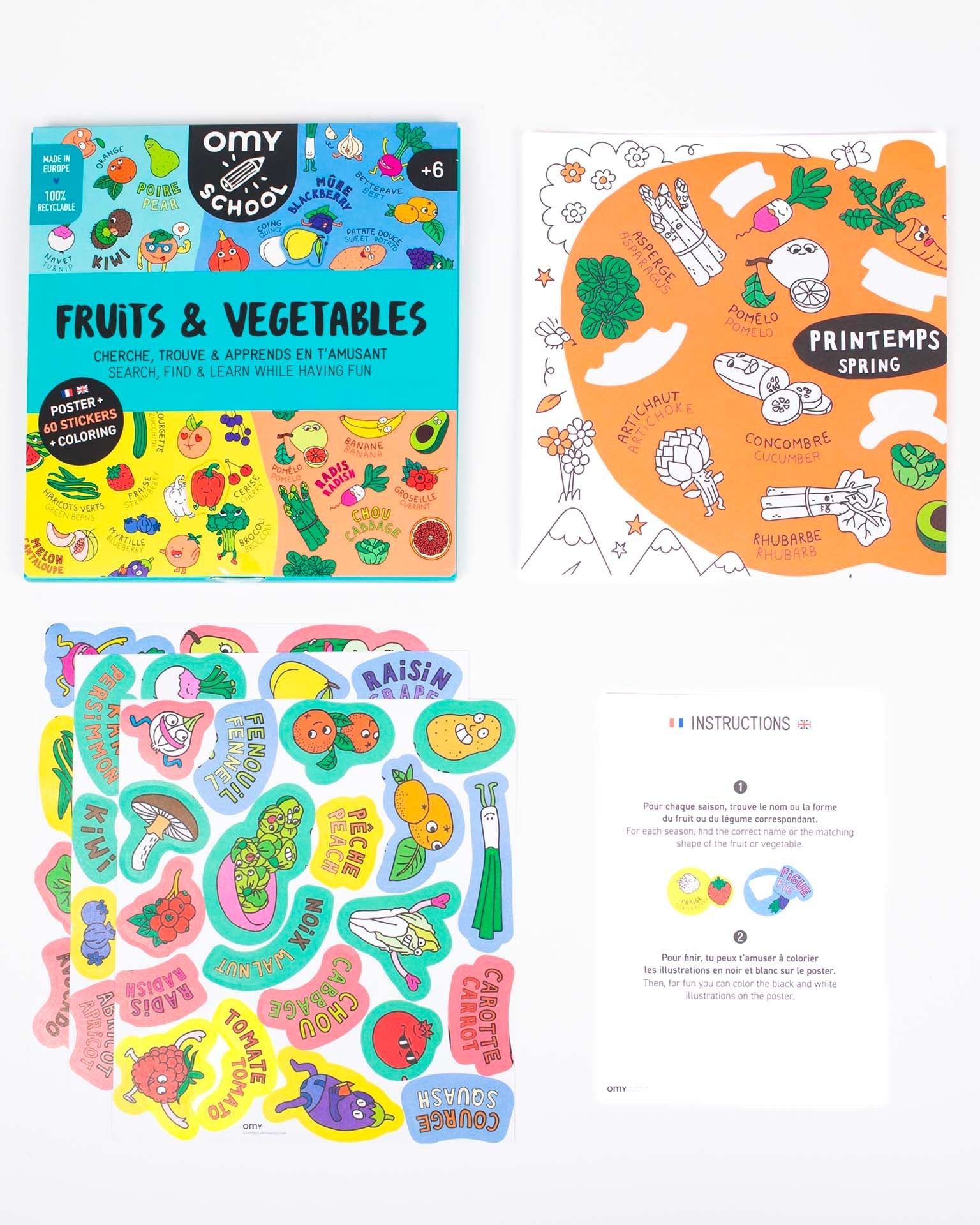 Little omy play fruits + vegetables poster