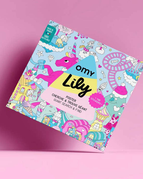 Little omy play unicorn sticker poster