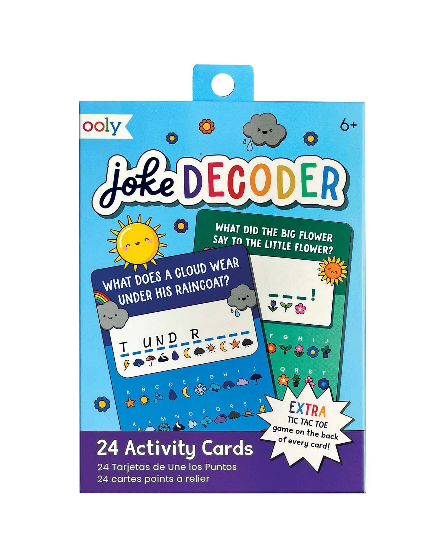 ooly activity cards - joke decoder paper gams play at Little