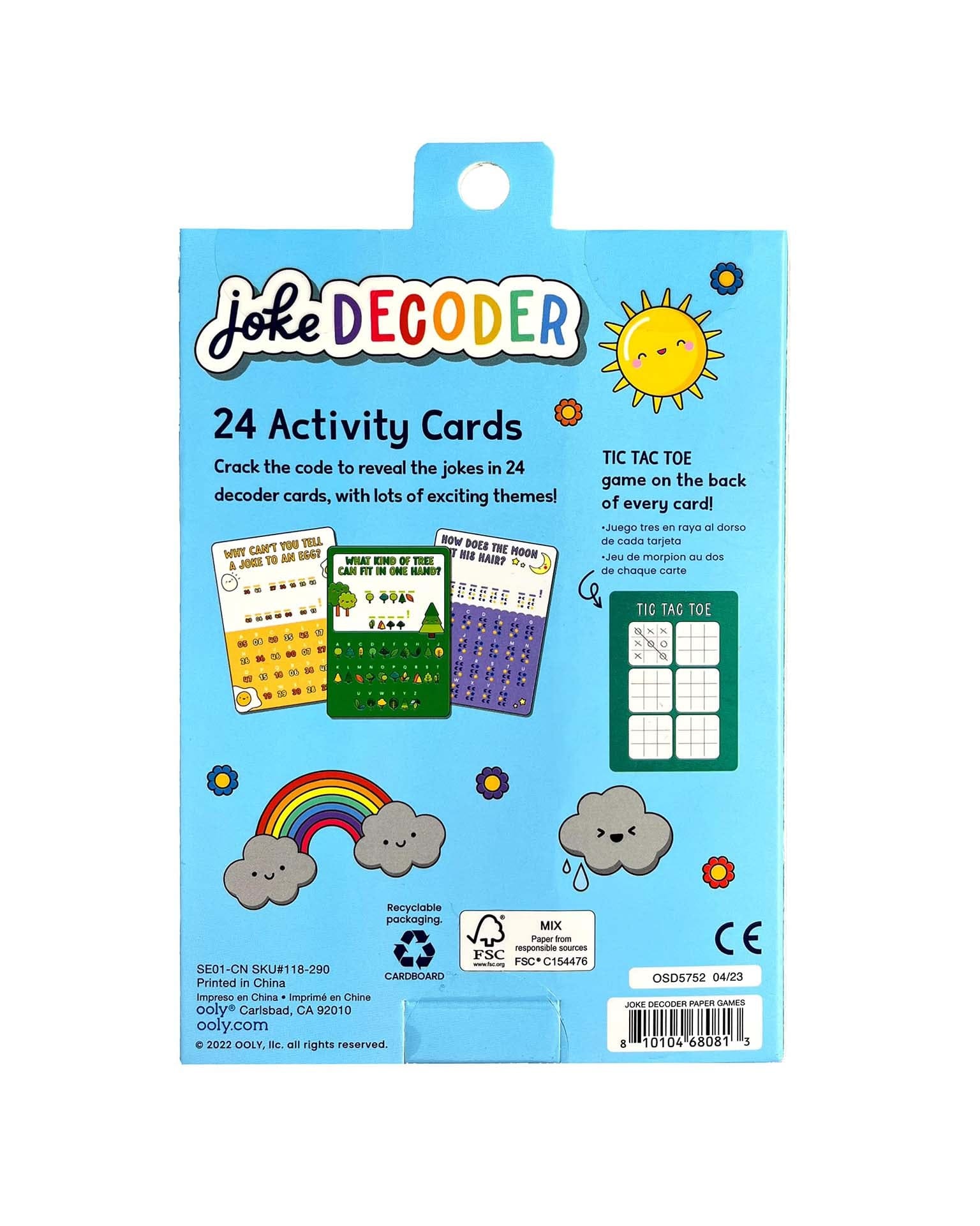activity cards - joke decoder paper gams – Little