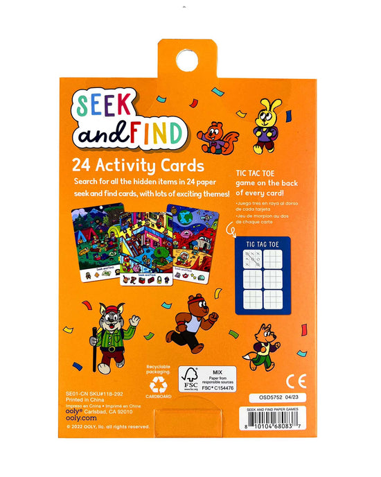 Little ooly play activity cards - seek and find paper games
