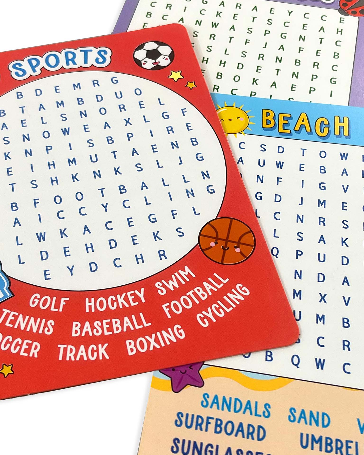 activity cards - word search paper games – Little
