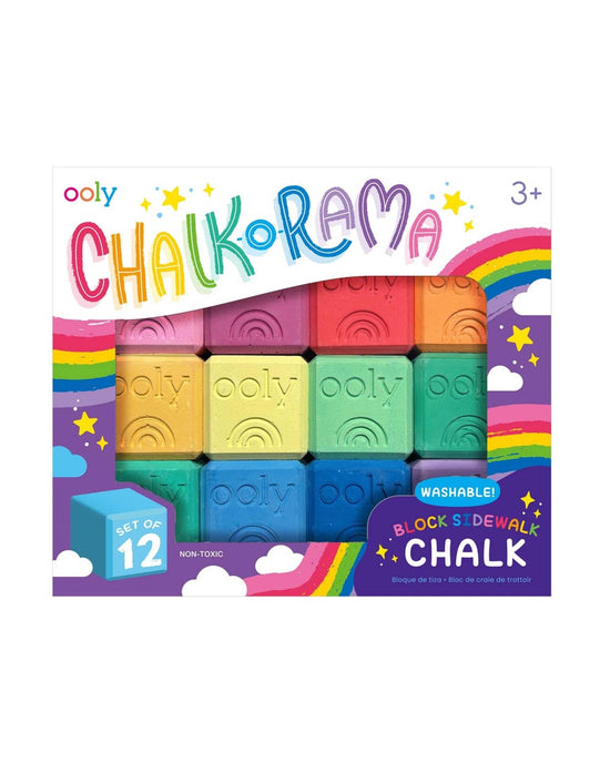 Little ooly play chalk-o-rama block sidewalk chalk set of 12