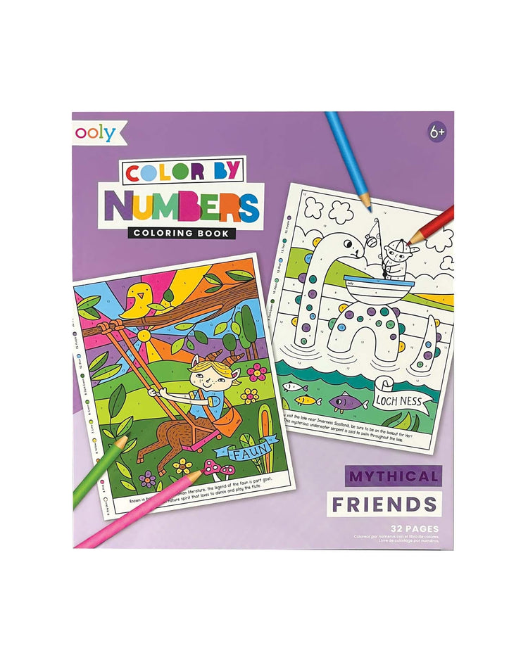 Little ooly play color by numbers - mythical friends