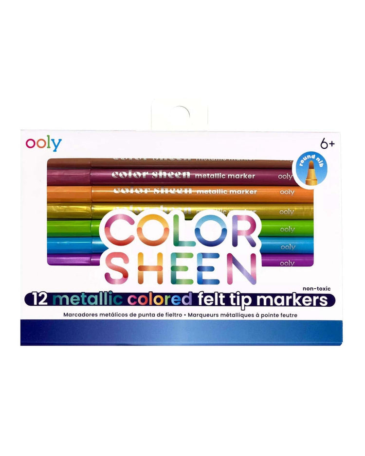 Little ooly play color sheen metalllic markers set of 12