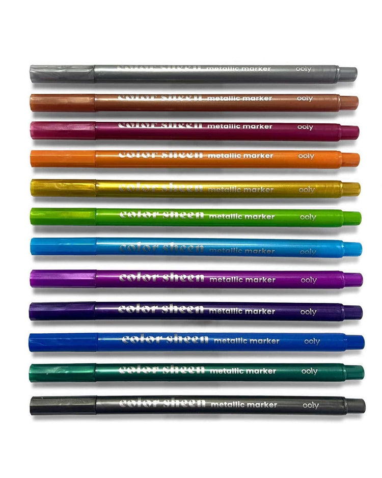 Little ooly play color sheen metalllic markers set of 12