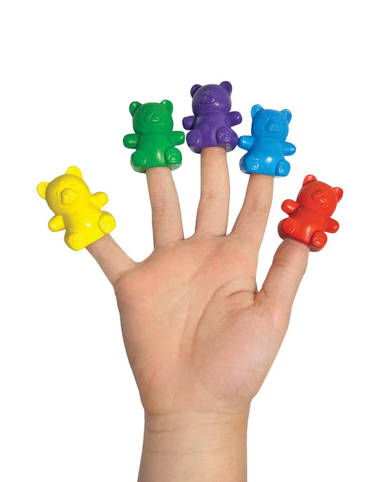 Little ooly play cuddly cubs bear finger crayons - set of 6