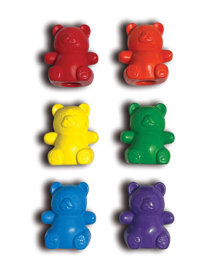 Little ooly play cuddly cubs bear finger crayons - set of 6