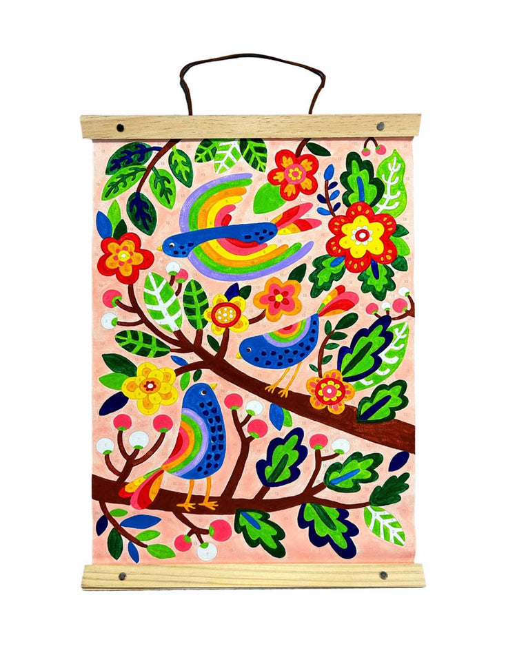 Little ooly play paintology paint by number canvas kit blue birds