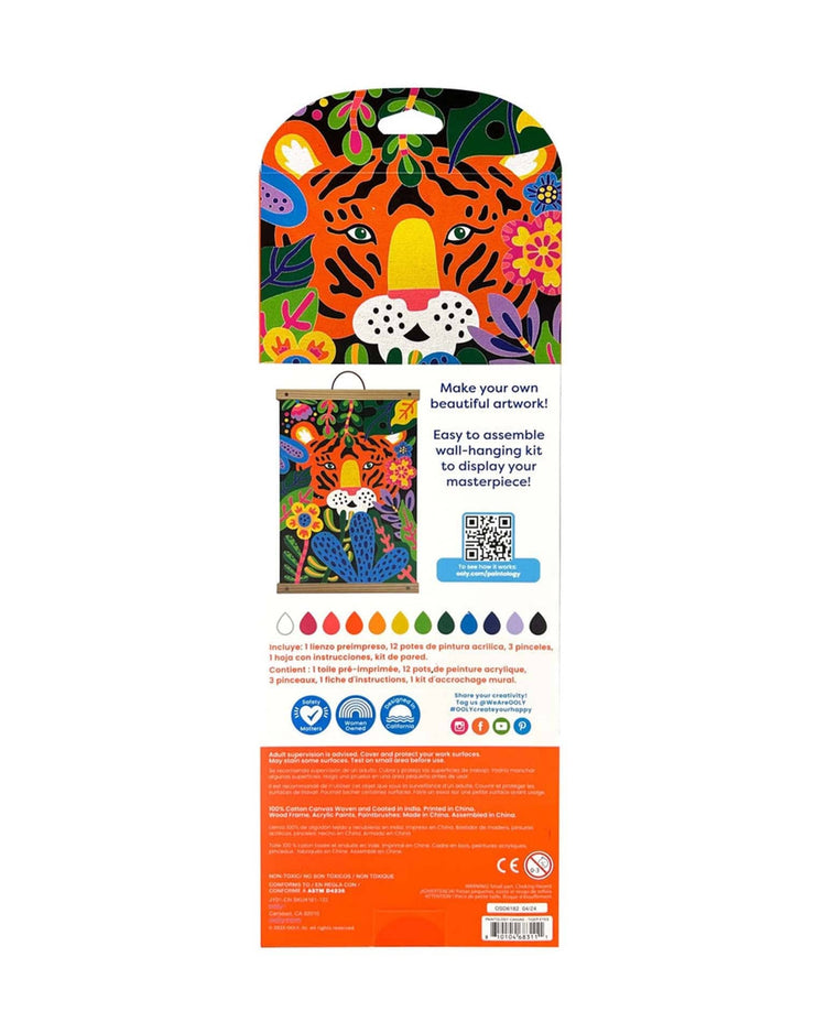 Little ooly play paintology paint by number canvas kit tiger eyes