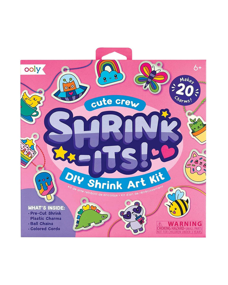 Little ooly play shrink-its diy shrink art kit - cute crew
