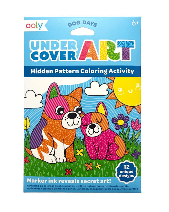 Little ooly play undercover art hidden pattern coloring activity art cards dog days