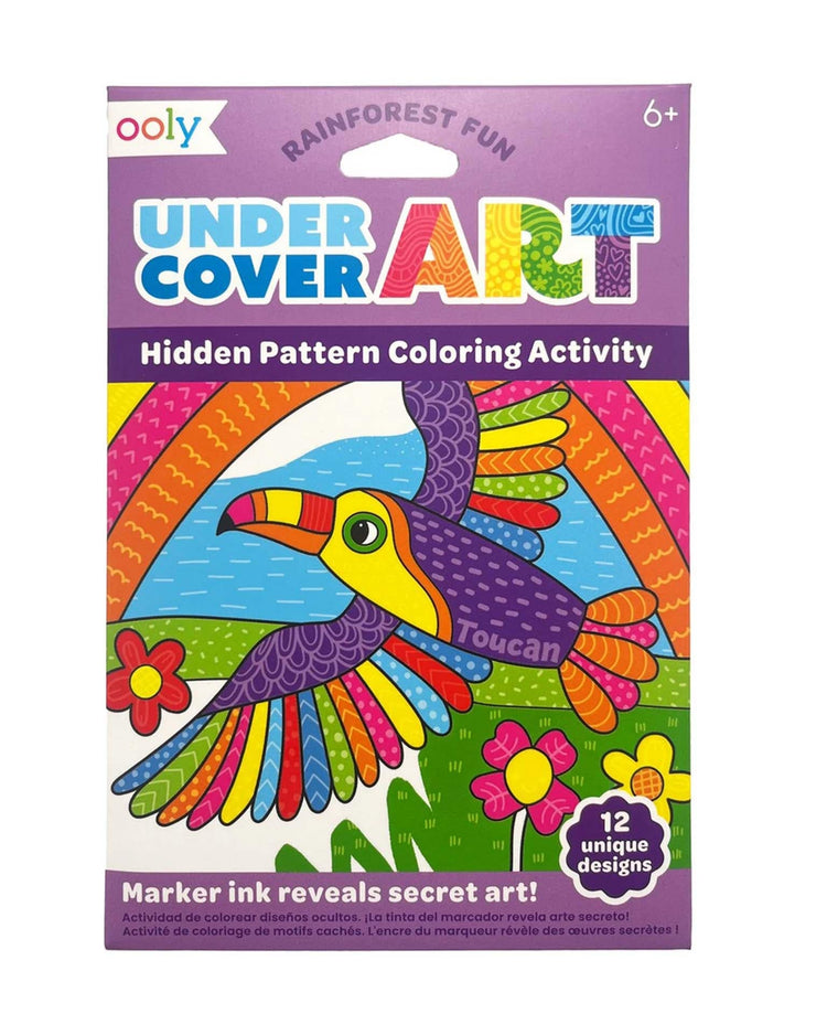 Little ooly play undercover art hidden pattern coloring activity art cards rainforest fun