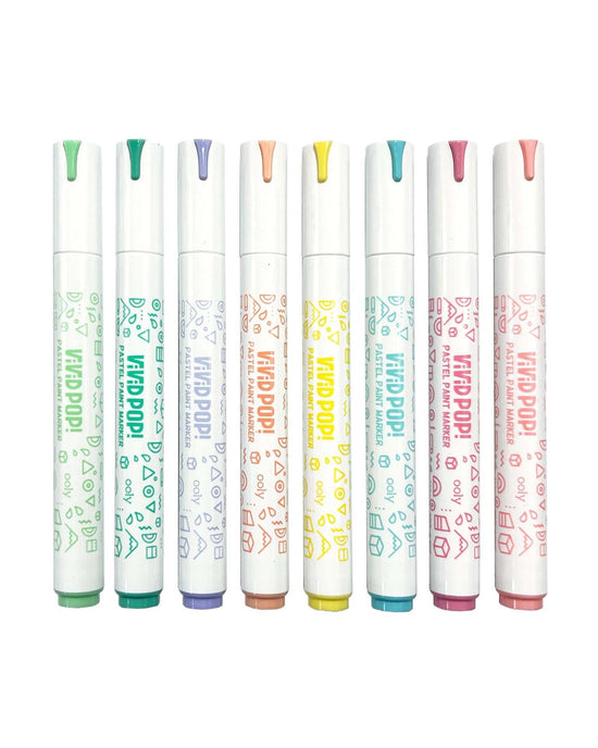 Little ooly play vivid pop! Water-based paint markers pastel set of 8