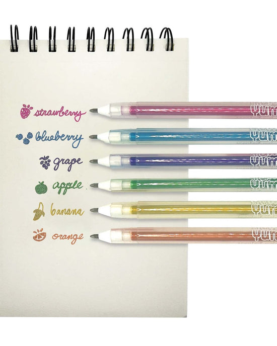 Little ooly play yummy yummy scented gel pens metallic set of 6