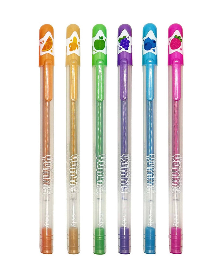 Little ooly play yummy yummy scented gel pens metallic set of 6