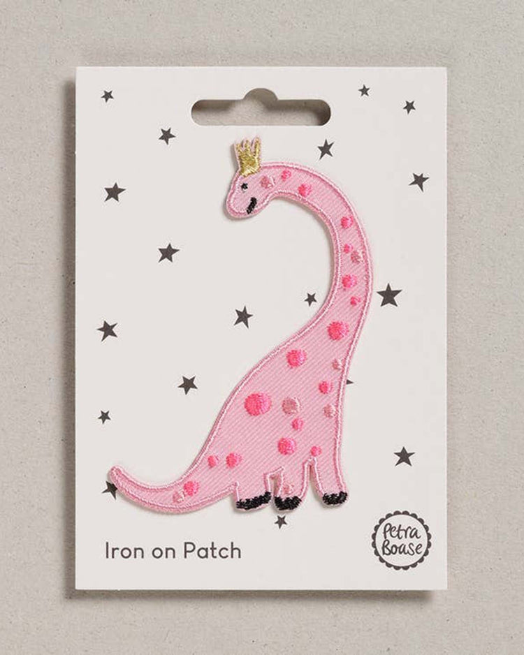 Little petra boase accessories pink dinosaur iron on patch