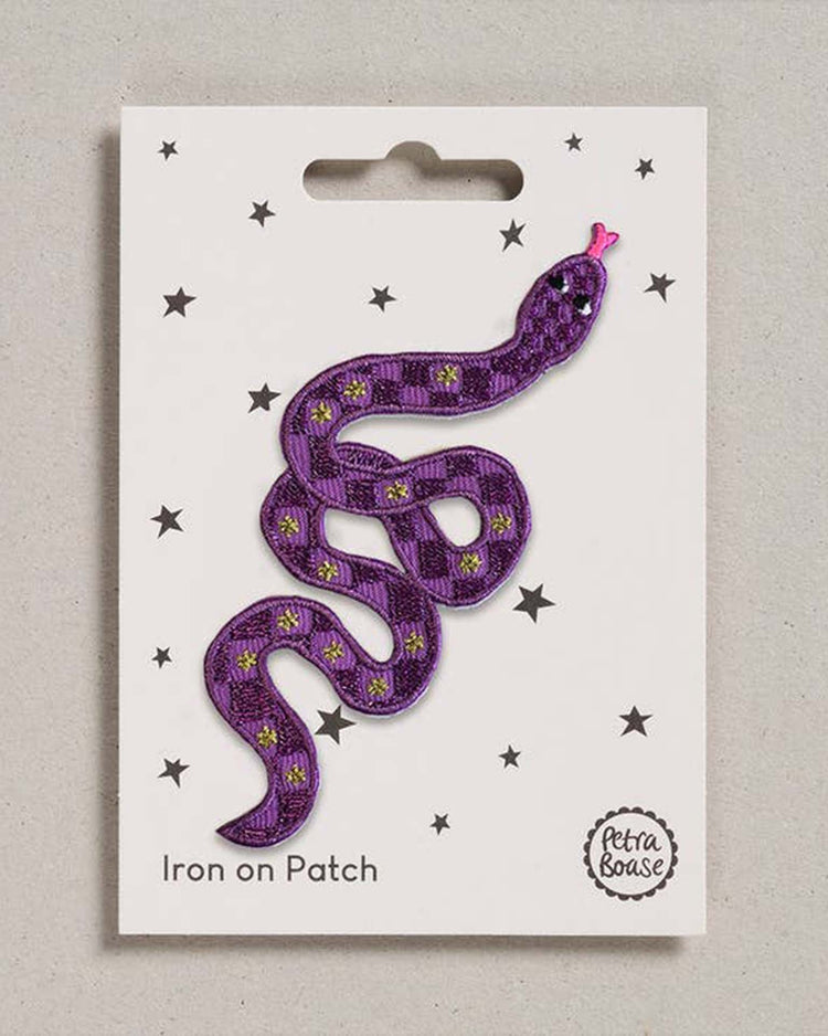 Little petra boase accessories purple snake iron on patch