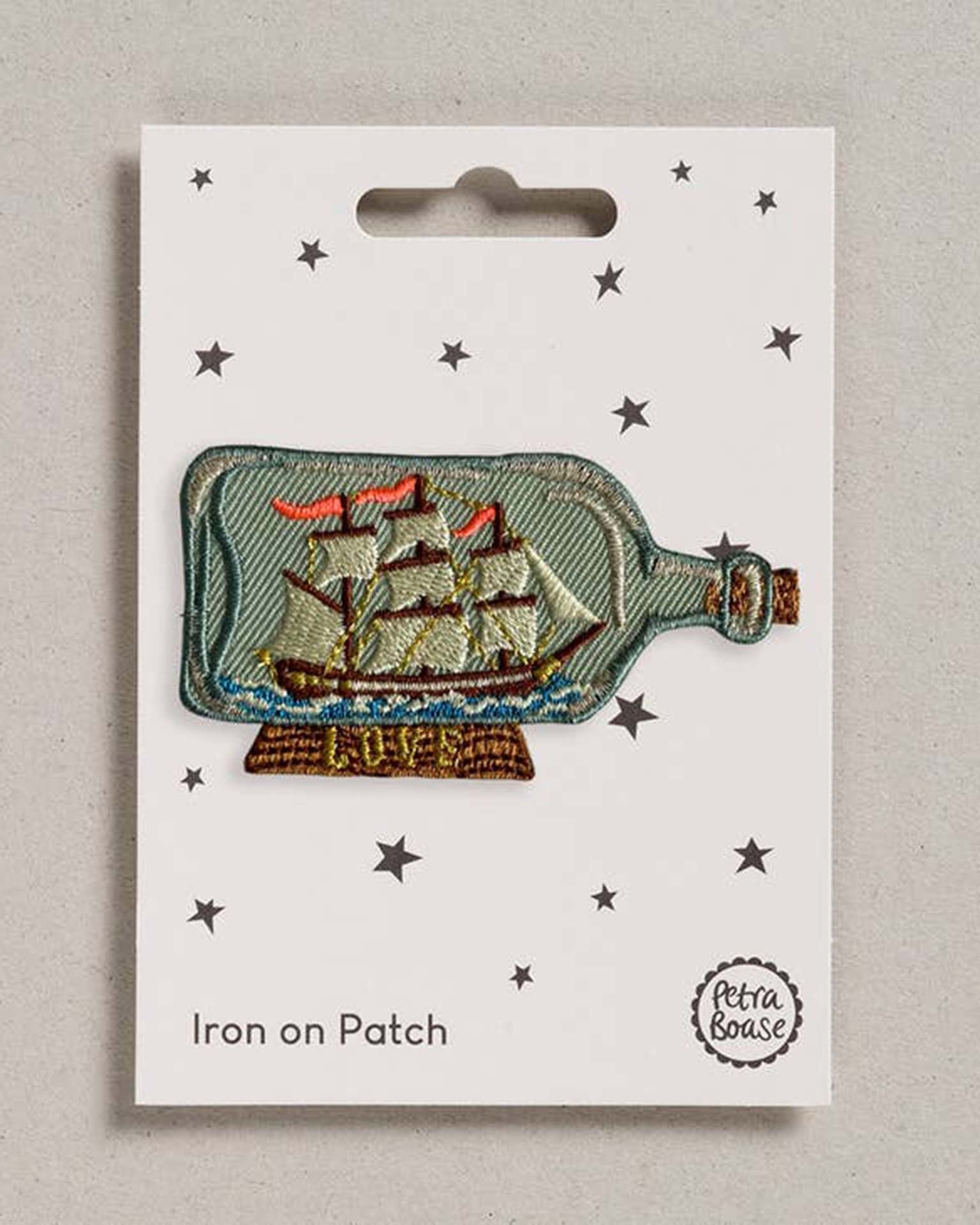 Little petra boase accessories ship in a bottle iron on patch