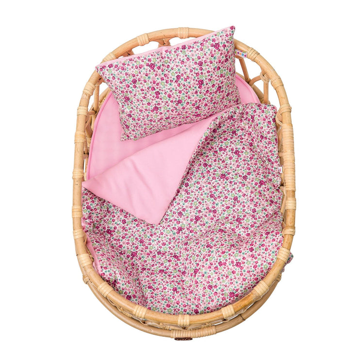 Little Poppie Toys Toy Pink/Meadow Poppie Crib + Bedding Set