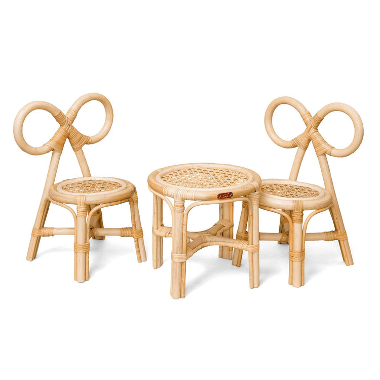 Little Poppie Toys Mini Bow Set Poppie Mini Table & Chairs Set