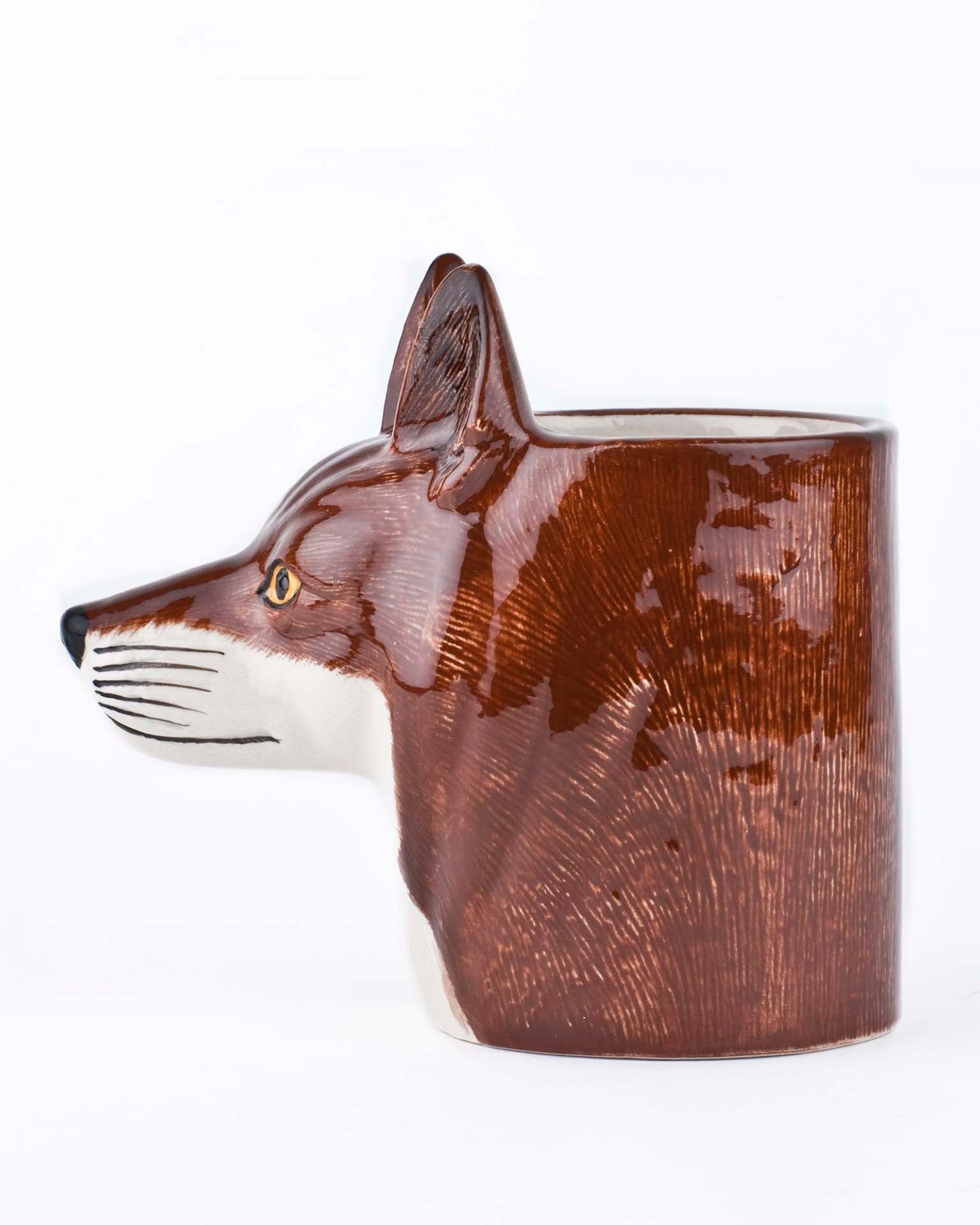Little quail ceramics home fox pencil pot