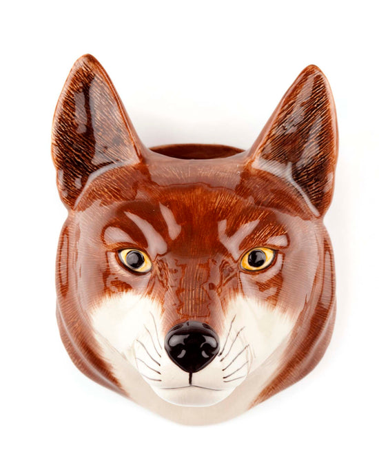 Little quail ceramics home fox wall vase
