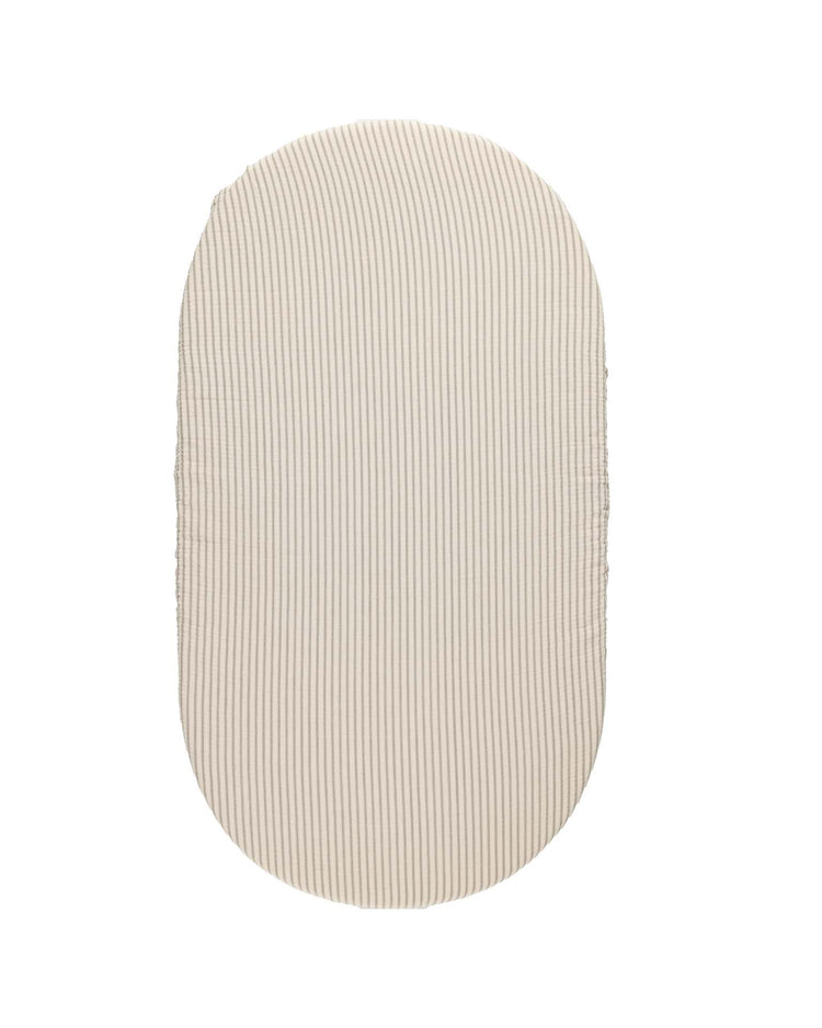 Little quincy mae home bassinet crib sheet in basil stripe