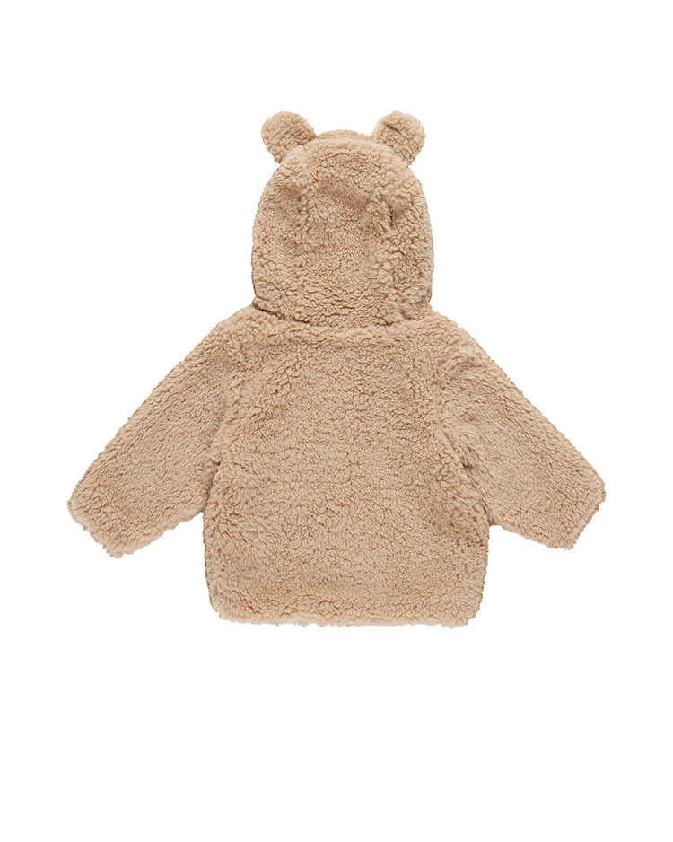 Little quincy mae baby bear jacket in beige