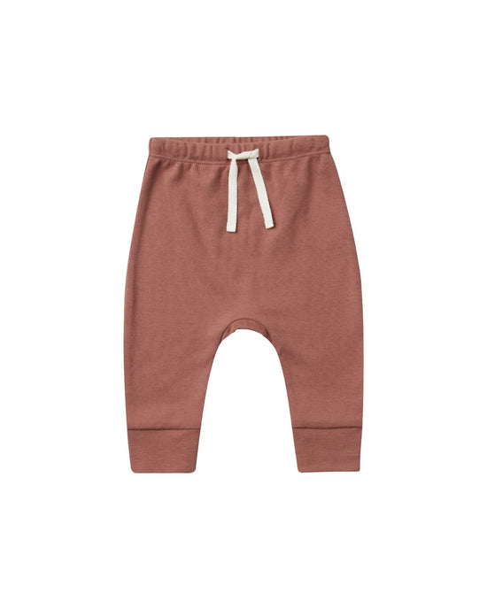 Little quincy mae baby drawstring pant in berry