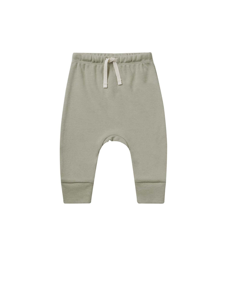 Little quincy mae baby drawstring pant in sage