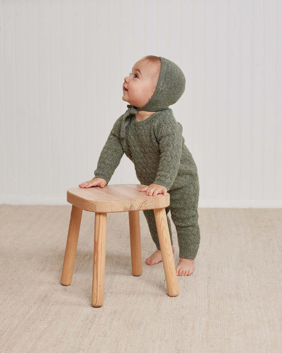 Little quincy mae BABY knit bonnet in forest
