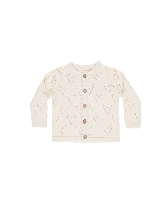 Little quincy mae baby knit cardigan in ivory