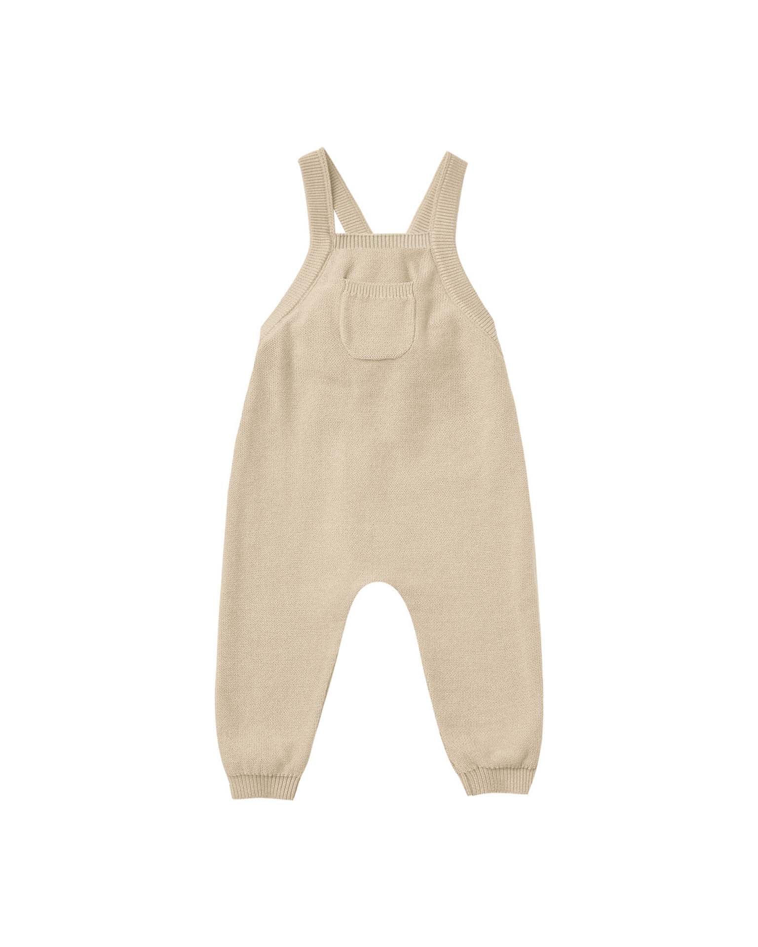 Little quincy mae BABY knit overall in sand