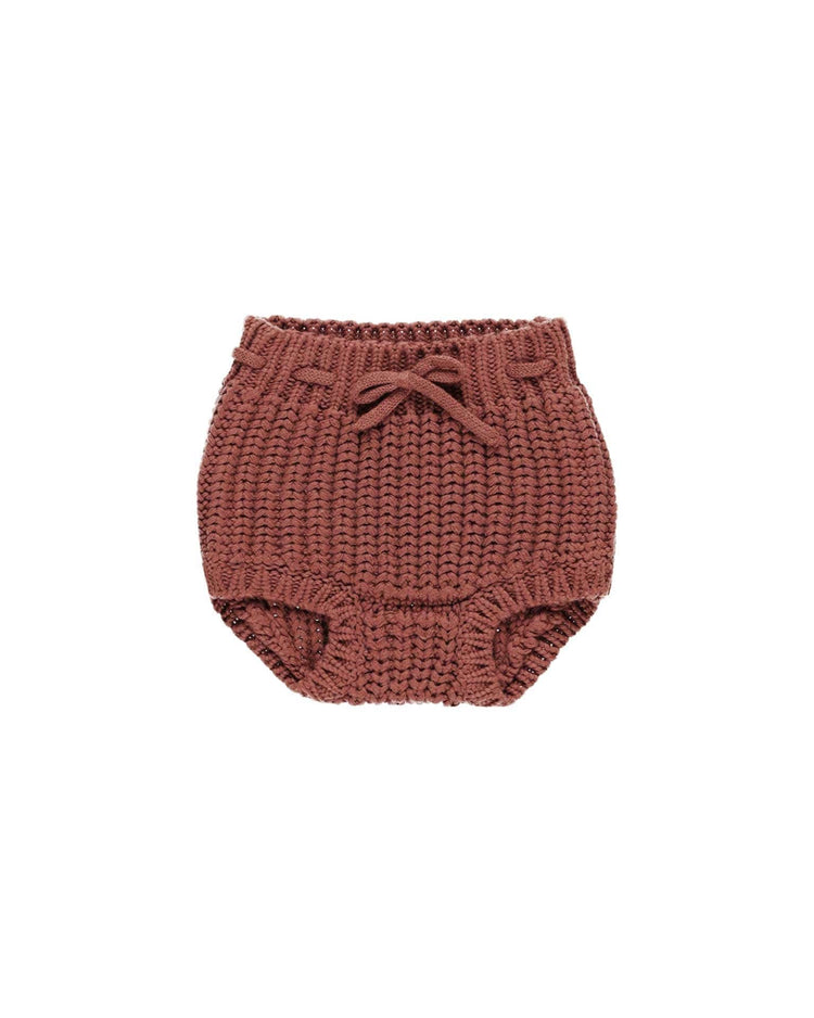 Little quincy mae baby knit tie bloomer in cranberry