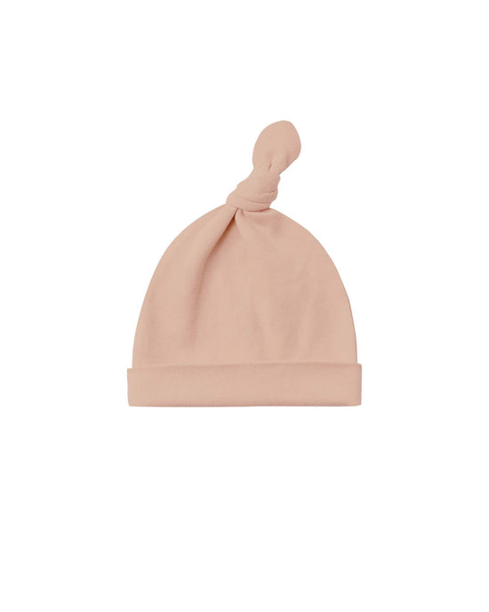 Little quincy mae baby 0-6M knotted baby hat in blush