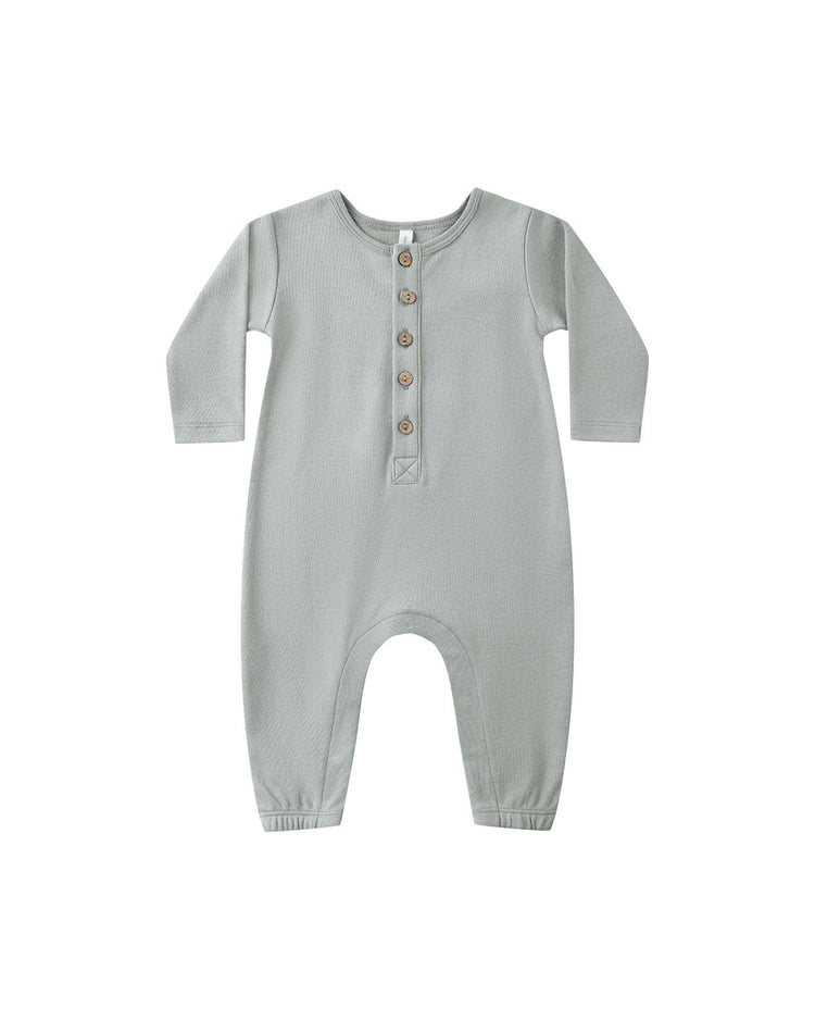 Little quincy mae baby long sleeve jumpsuit in steel blue