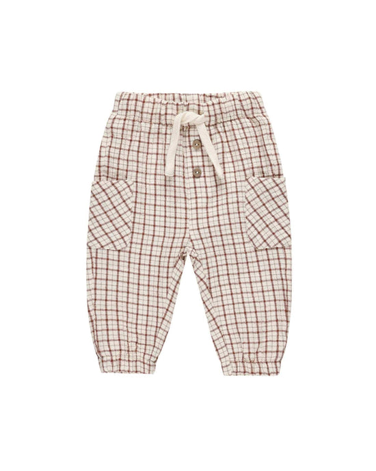 Little quincy mae baby luca pant in holiday check