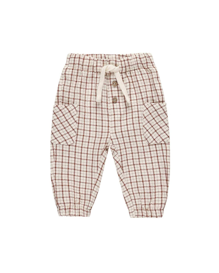 Little quincy mae baby luca pant in holiday check