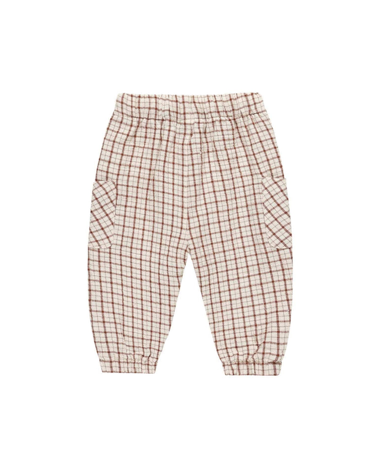 Little quincy mae baby luca pant in holiday check