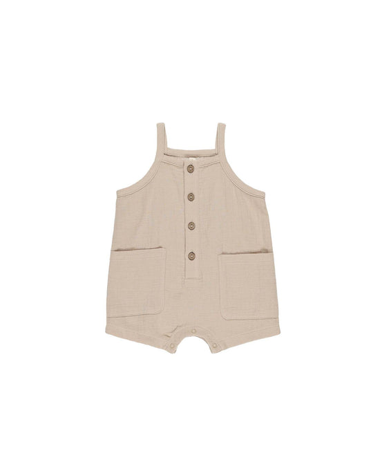 Little quincy mae baby oakley romper in oat