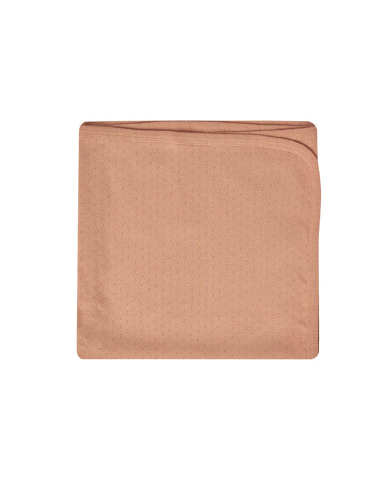 Little quincy mae accessories pointelle baby blanket in melon