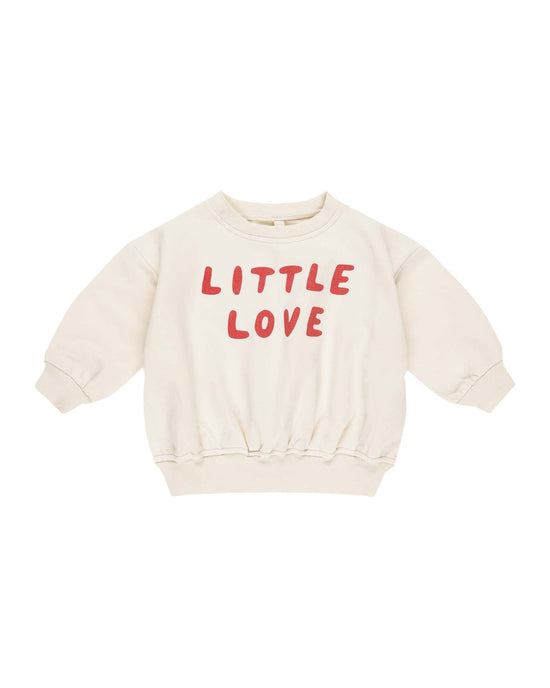 Little quincy mae baby relaxed fleece sweatshirt in little love