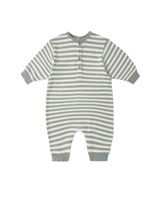 Little quincy mae baby relaxed jumpsuit in blue stripe