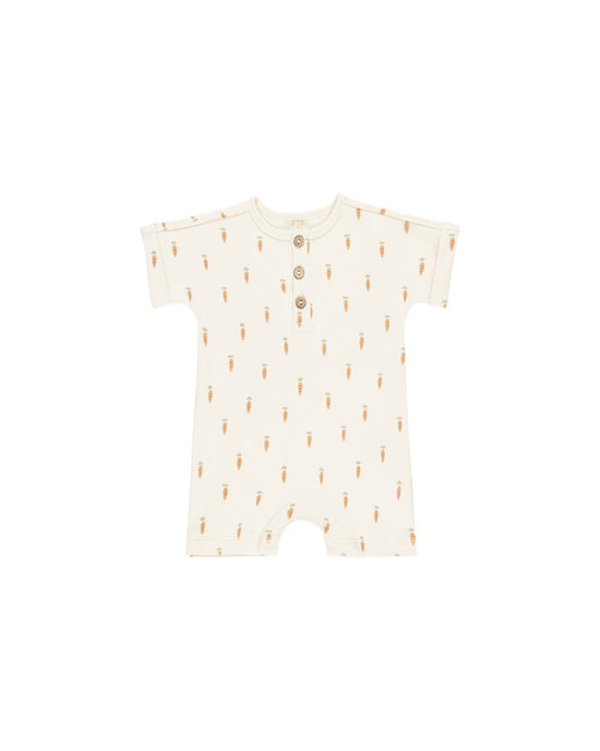 Little quincy mae baby short sleeve one-piece in carrots