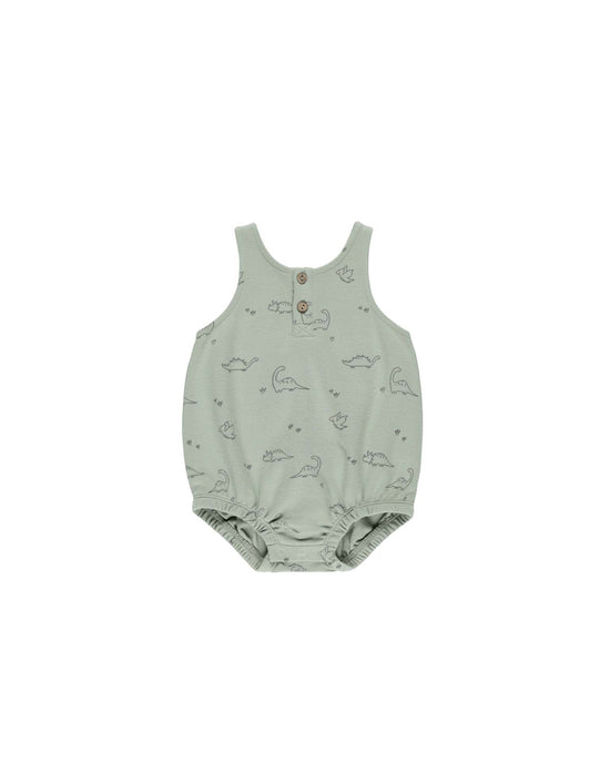 Little quincy mae baby sleeveless bubble romper in dino