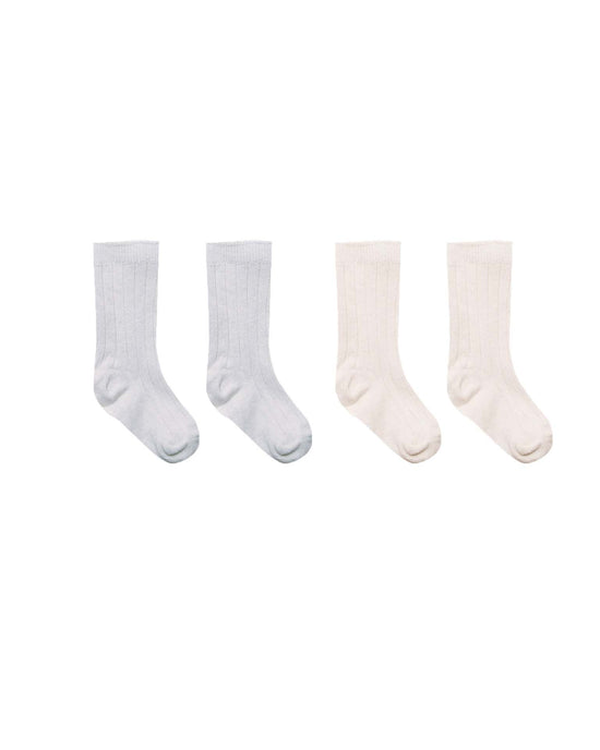 Little quincy mae accessories sock set in natural + cloud