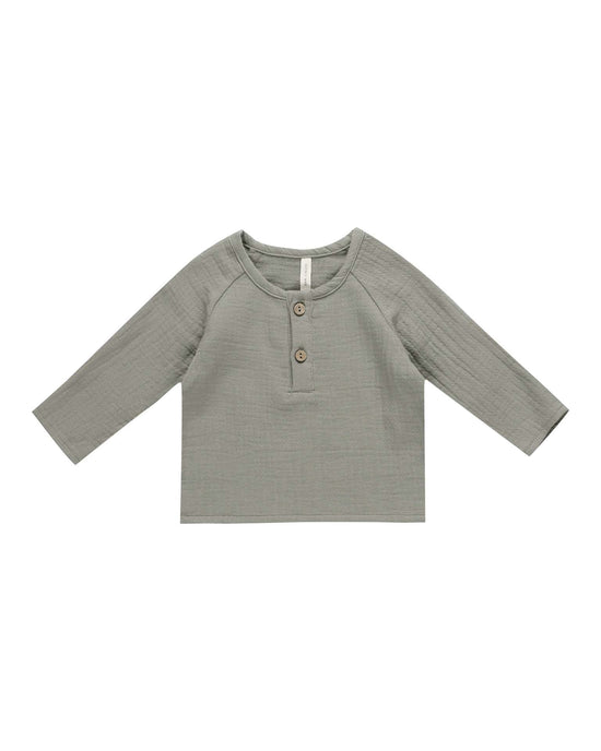 Little quincy mae baby zion shirt in basil