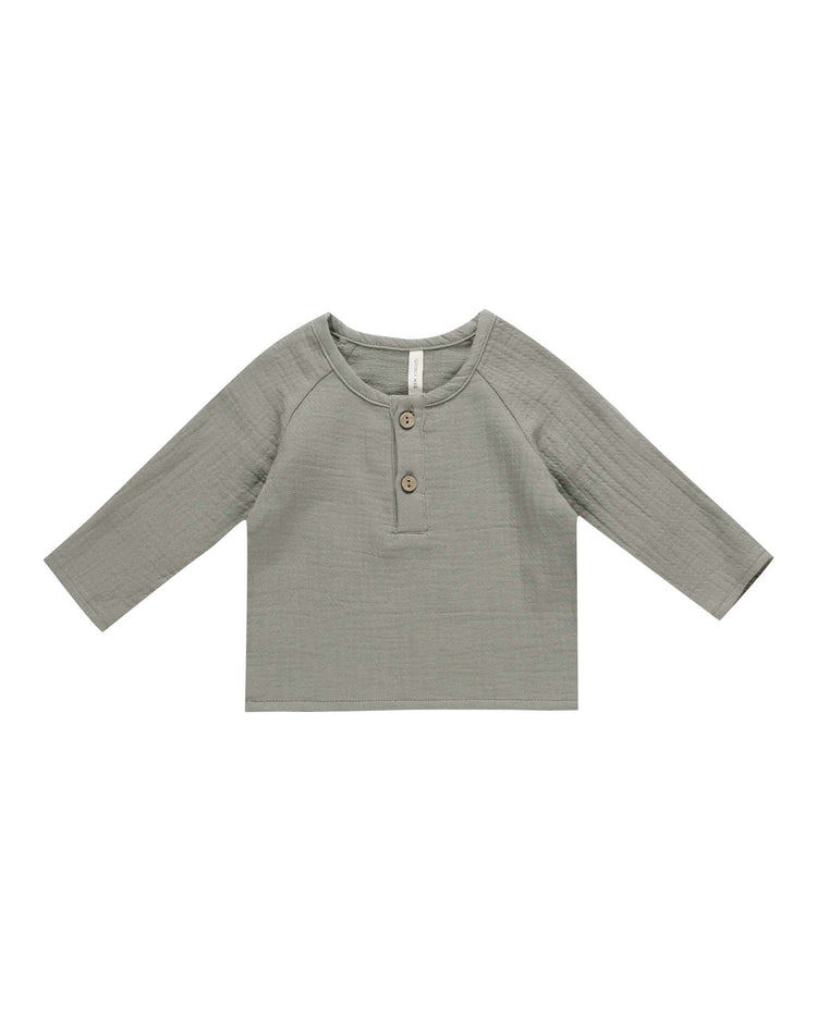 Little quincy mae baby zion shirt in basil