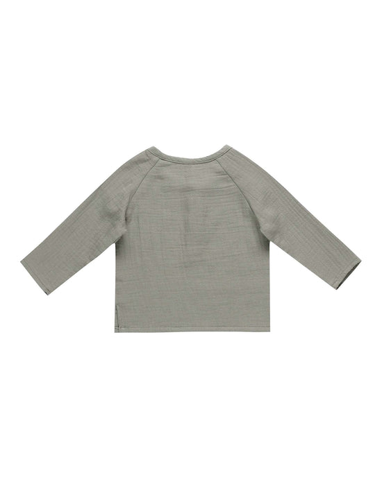 Little quincy mae baby zion shirt in basil